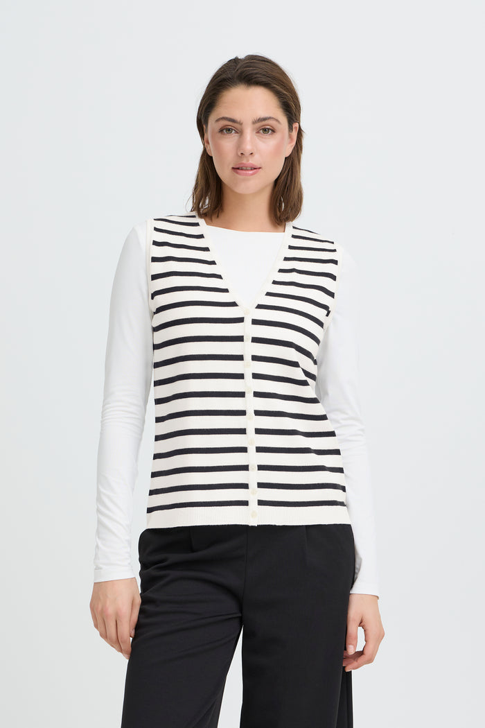 Lola Waistcoat (White/Total Eclipse)