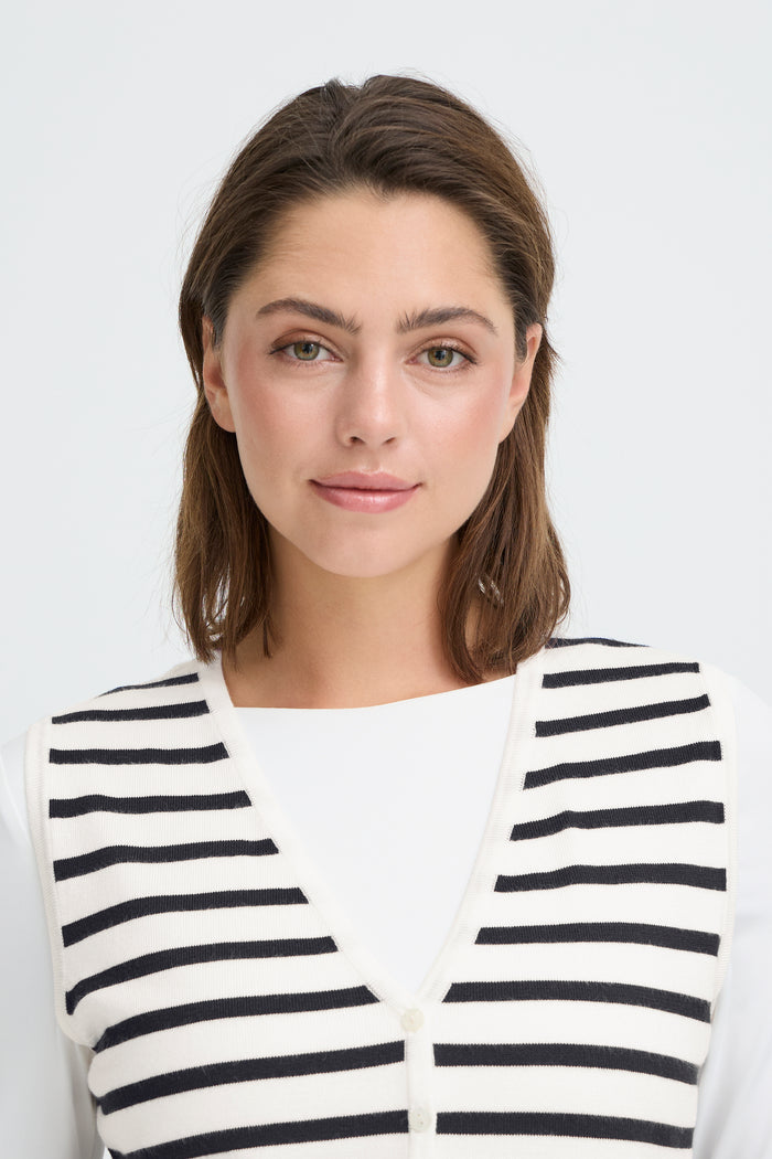 Lola Waistcoat (White/Total Eclipse)