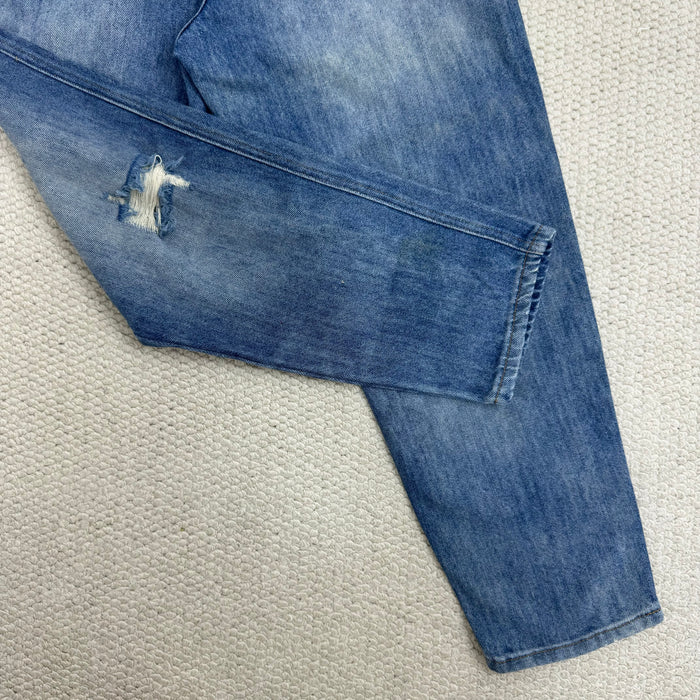 Loose-Fit Straight-Leg Distressed Jeans