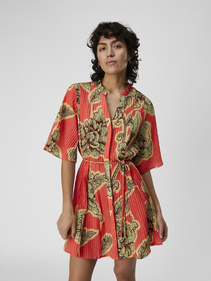 LORNA 2/4 DRESS (GEORGIA PEACH/FLOWER)