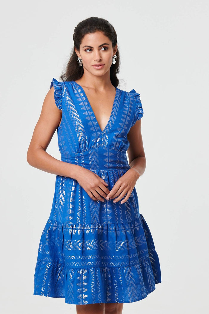 Louanne Mini Dress (Blue)