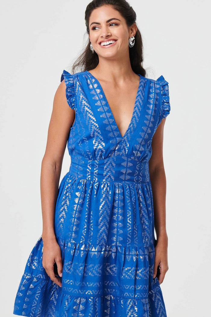 Louanne Mini Dress (Blue)