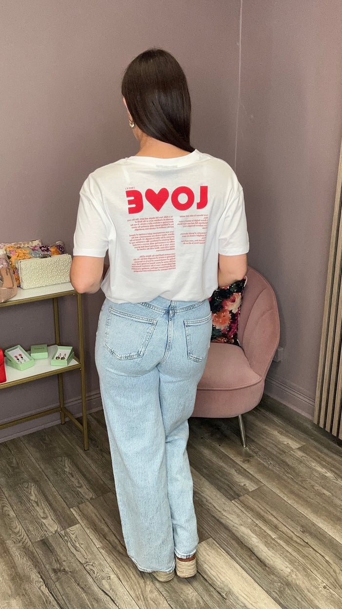 Love T-Shirt (Red/Bright White)