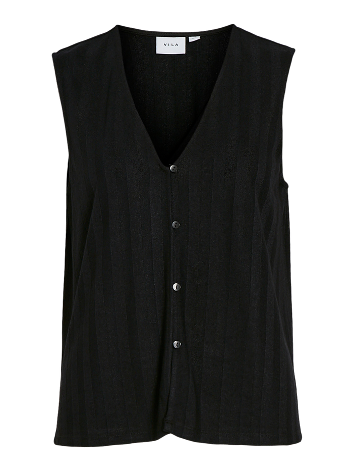 Lucea V-Neck Vest (Black)
