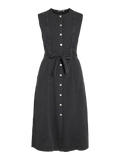 Lucianne Sleeveless Midi Dress (Black Denim)