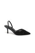 Lynn Sequin Slingbacks (Black)