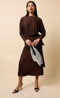 Lysandra  Midaxi Dress (Chocolate)