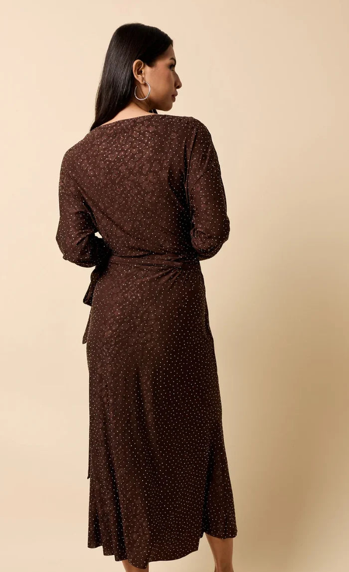 Lysandra  Midaxi Dress (Chocolate)
