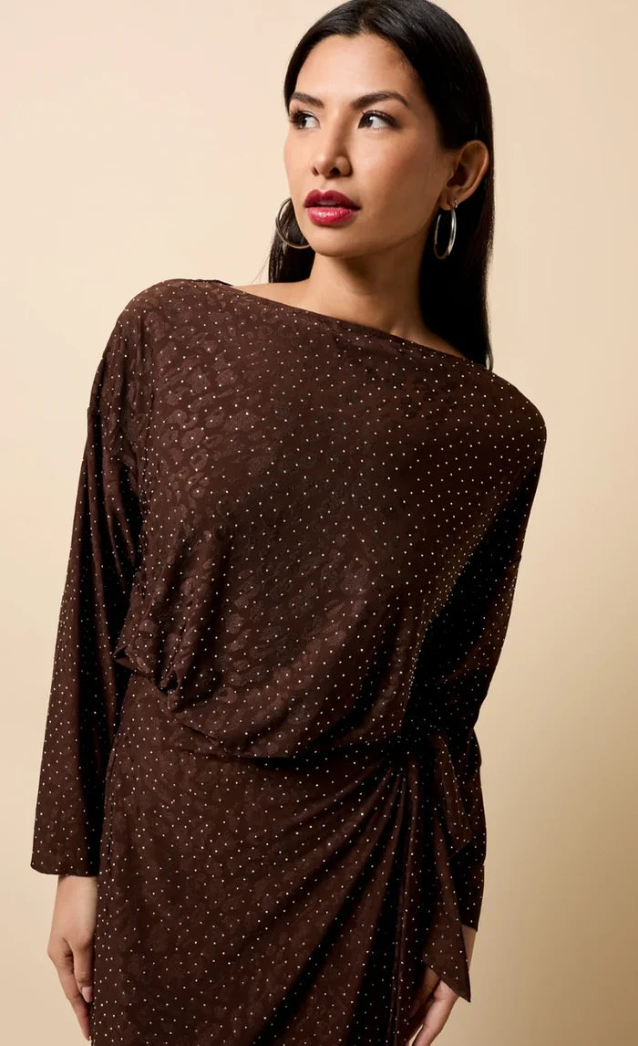 Lysandra  Midaxi Dress (Chocolate)