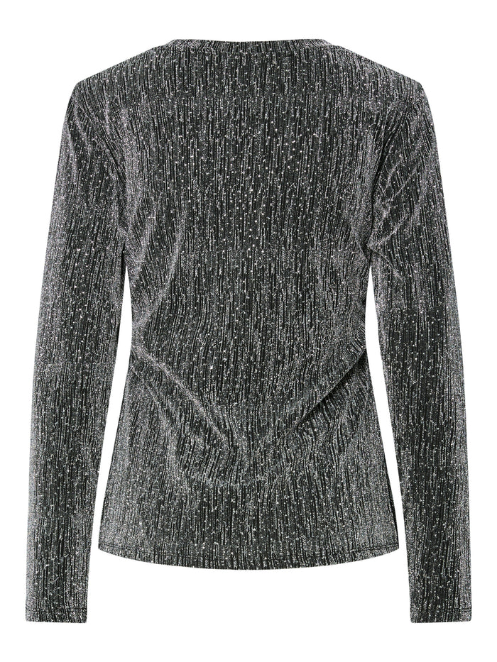 Macey Top (Black/Silver)
