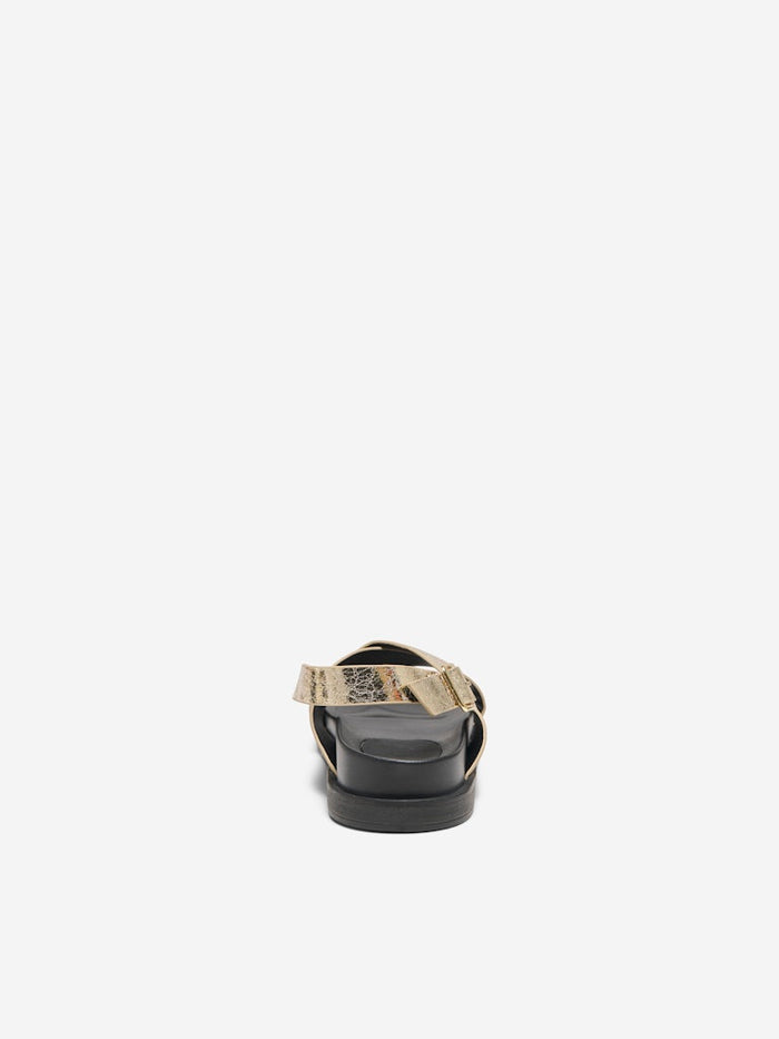 Macy Flat Sandal (Gold/Crinkle)