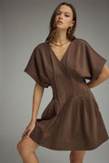 Make It Easy Brown Mini Dress
