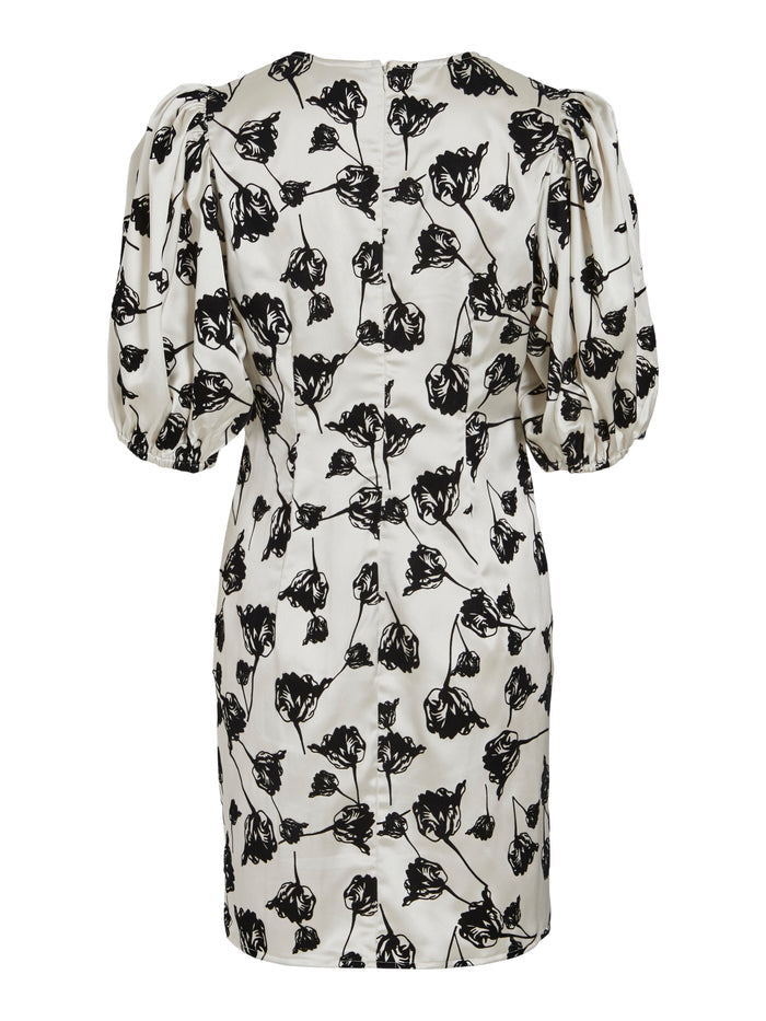 MARAN 2/4 DRESS (CLOUD DANCER/FLOCK FLOW)