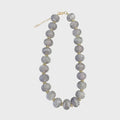 Marble Chunky Beaded Necklace in Grey