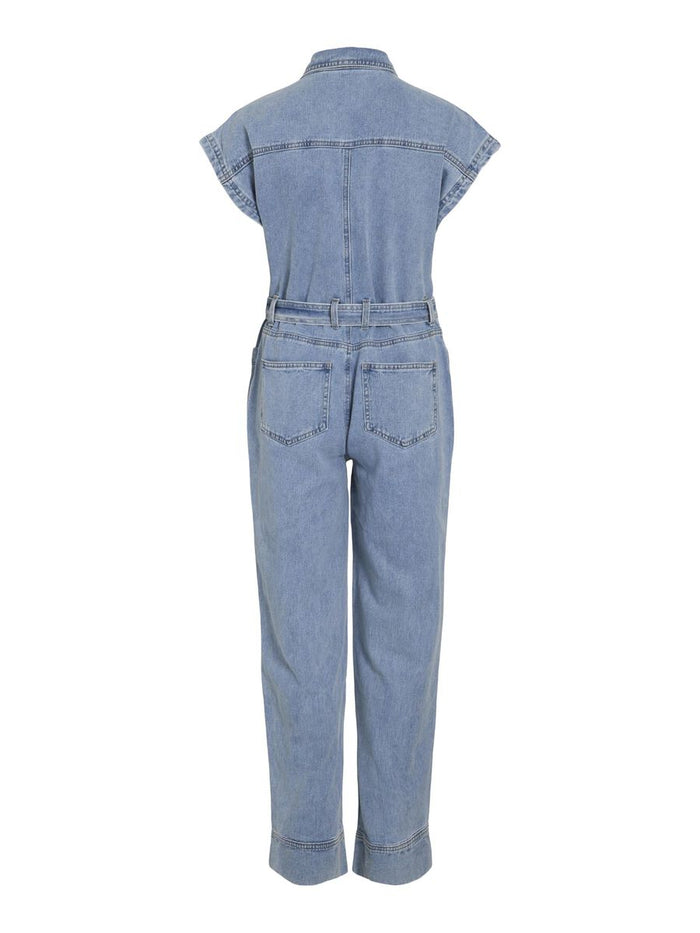 Mari Denim Jumpsuit (Light Blue)