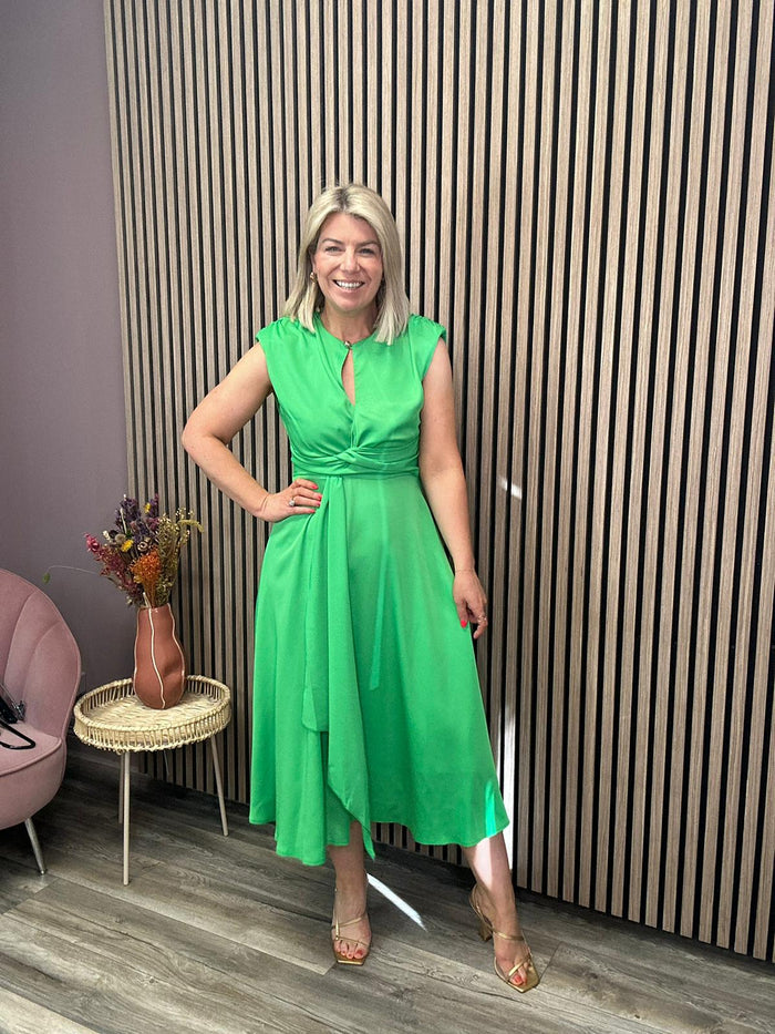 MARIAN KNOT DRESS (GREEN)