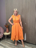MARIAN KNOT DRESS (ORANGE)