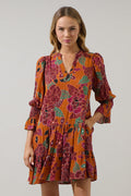 Marven Floral Shift Mini Dress
