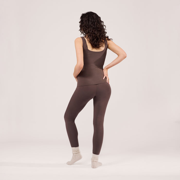 Maternity Lightweight Everyday Leggings - Espresso Brown