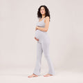 Maternity Lightweight Flare Leggings - Light Grey Marl