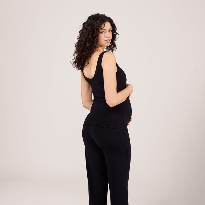 Maternity Lightweight Tank Top - Black