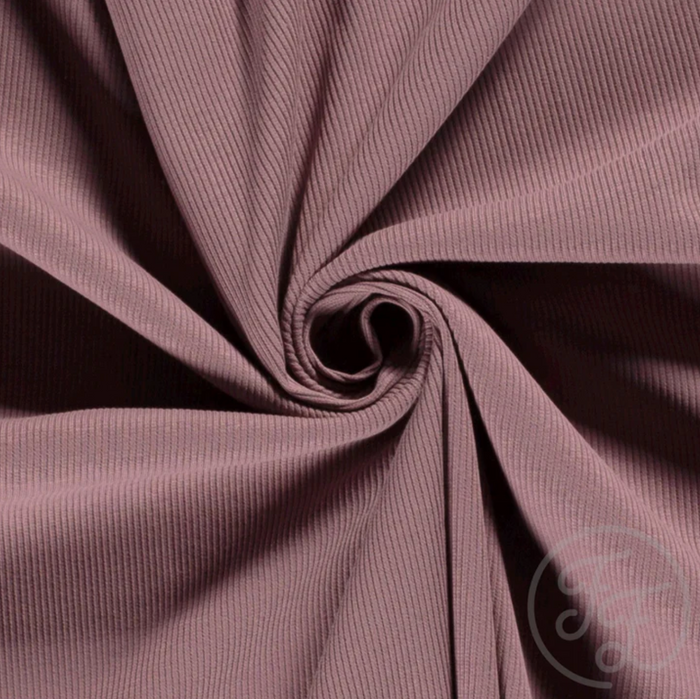 Mauve Uni Baby Rib - Family Fabrics B.V.