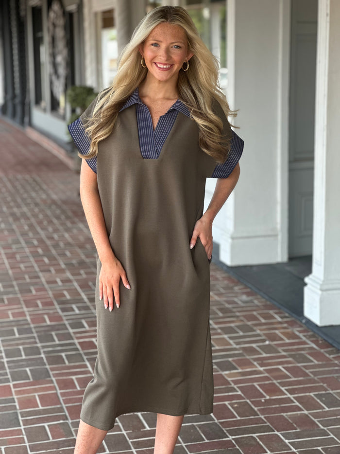Meant For More Maxi Dress in Olive Green