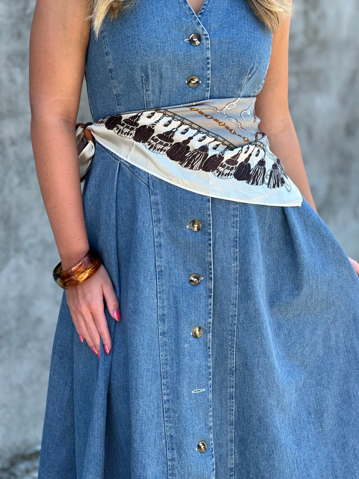 Meant For This Denim Midi Dress
