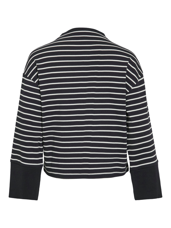 Melanie Funnel Neck Jumper (Black Beauty/Snow White)