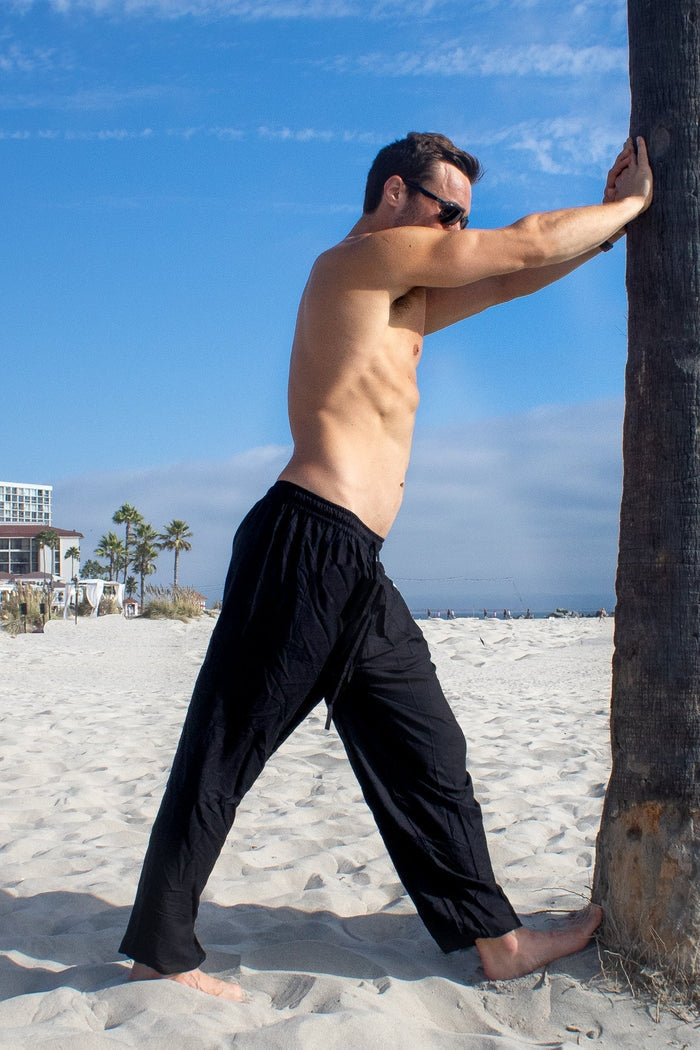 Mens Scrunched Bottom Pants (Regular and Tall) with 2 Pockets