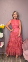 Mercurio Maxi Dress (Coral Flower)