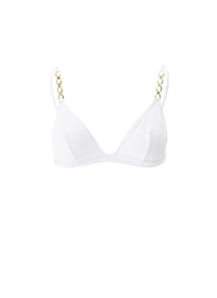 Bikini Melissa Odabash Mexico Bralette Chain Bikini Top White Apoella