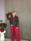 Michelle Knit Cardigan (Hot Fudge)