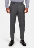 Mid Grey Herringbone Flannel Pants - SARTORO