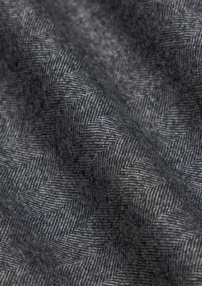 Mid Grey Herringbone Flannel Vest