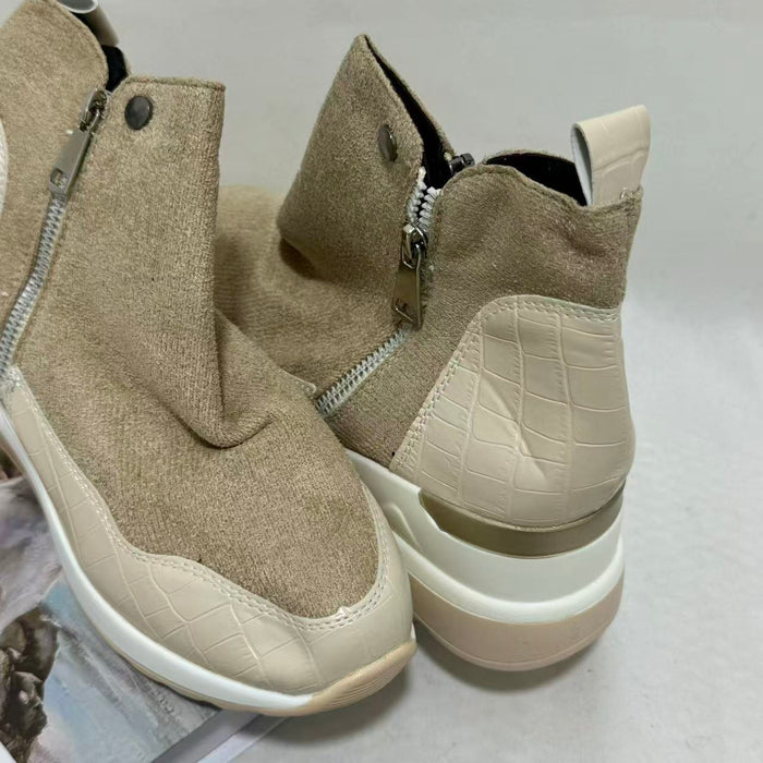 Mid-Heel Side-Zip Boots