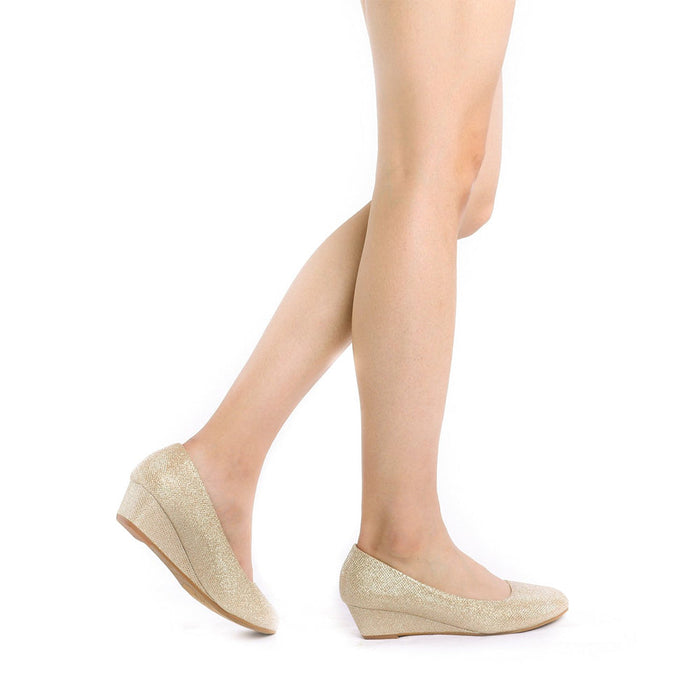 Mid Wedge Heel Pump Shoes