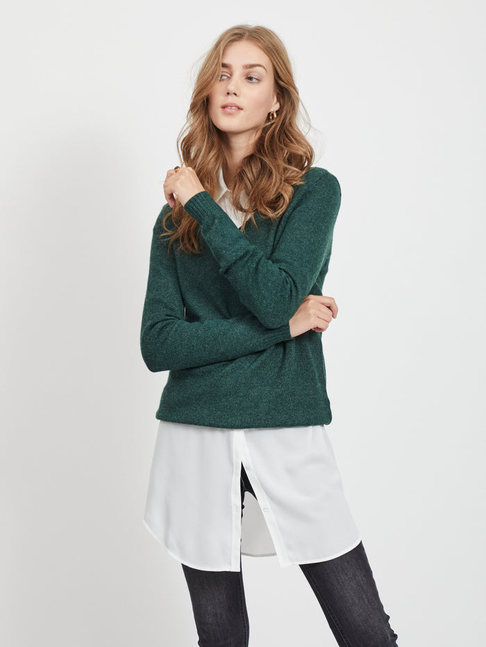 Miela V-Neck Jumper (Ponderosa Pine)
