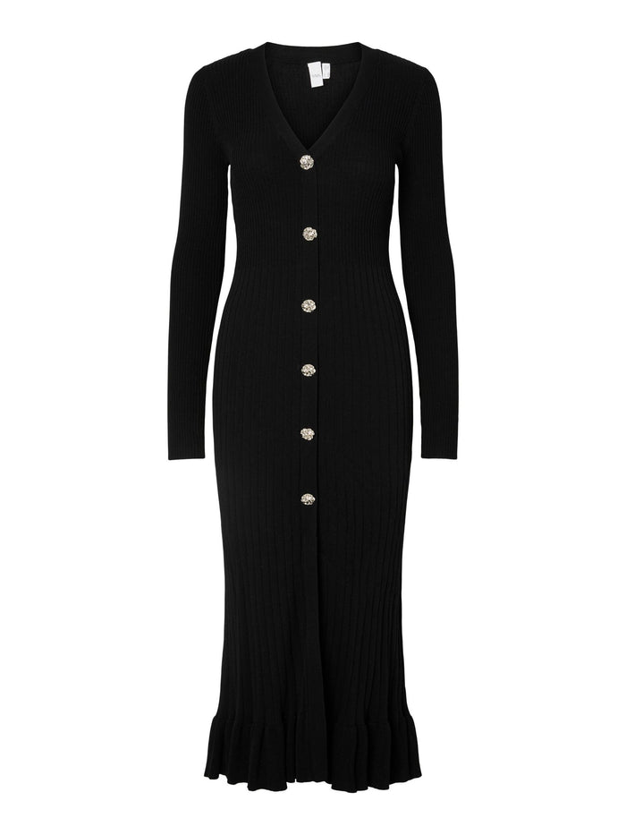 Mikla Long Knit Dress (Black)