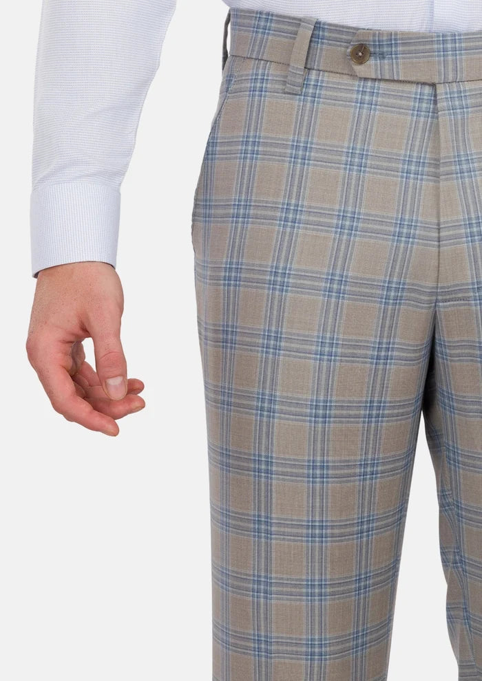 Milano Grey Checked Pants - SARTORO