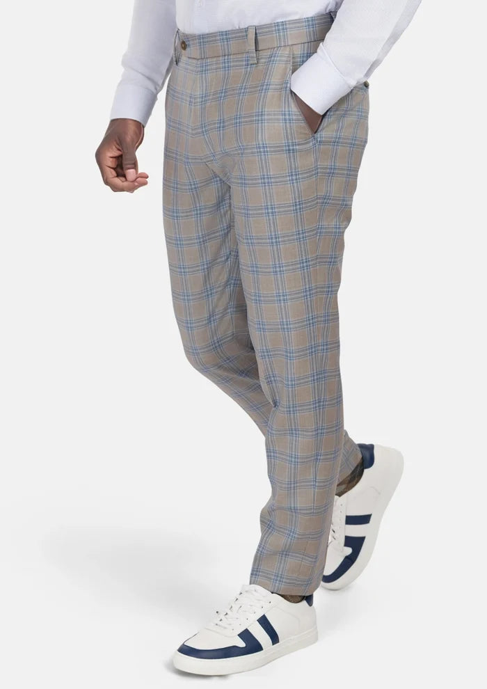 Milano Grey Checked Pants - SARTORO