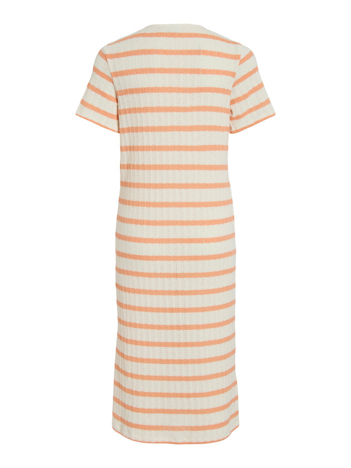 Millie Knit Midi Dress (Birch/Cadmium)