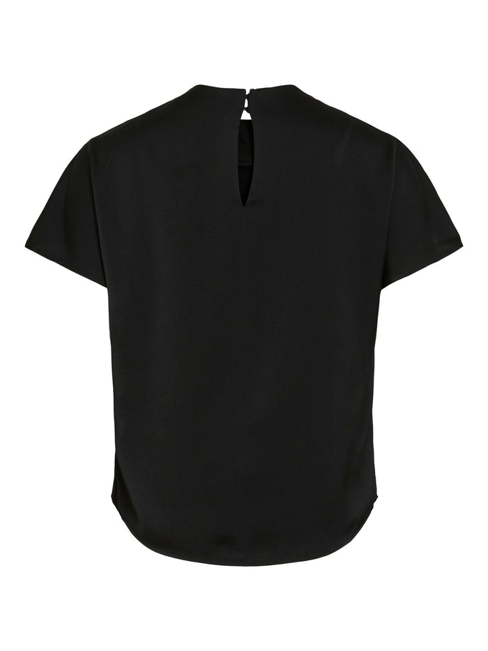 Mina Funnel Neck Top (Black Beauty)