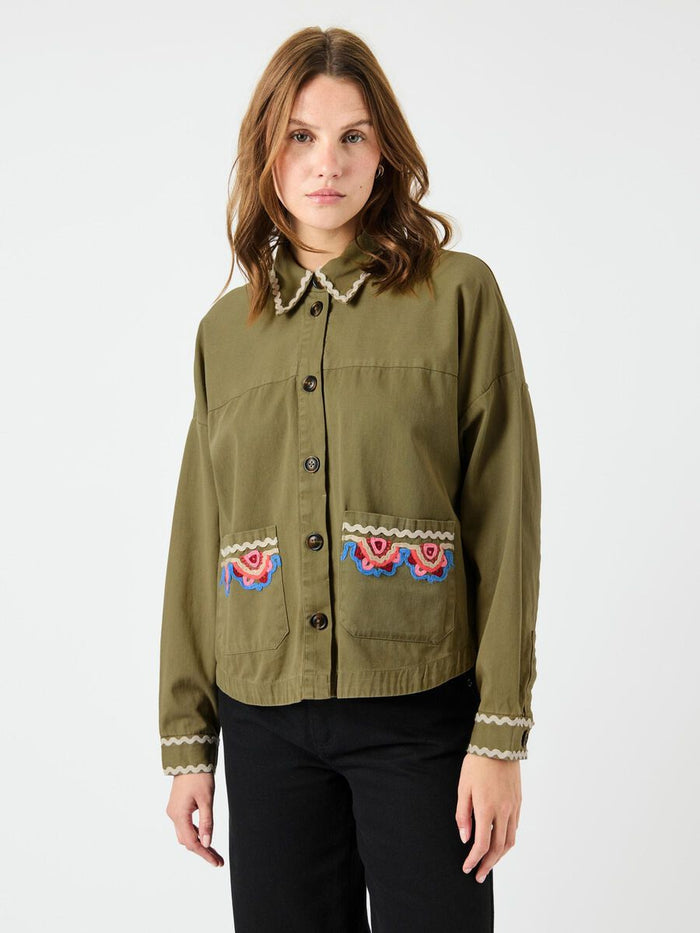 Mirra Embroidered Jacket (Capulet Olive)