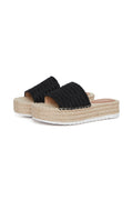 Monica Platform Sliders (Black)