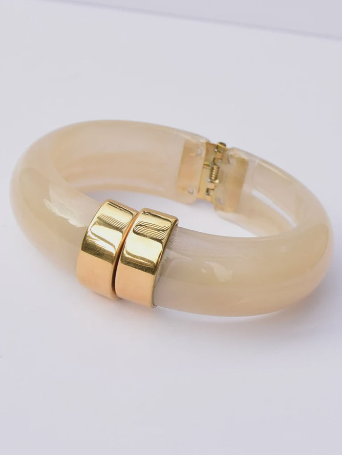 Mood Catcher Cuff Bracelet in White