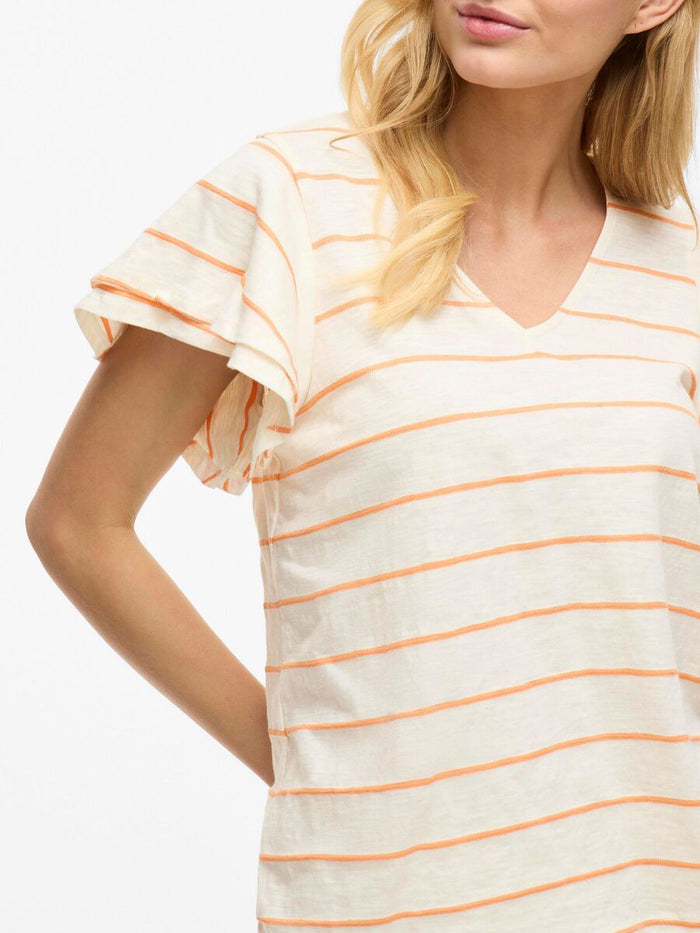 Morley T-Shirt (Birch/Cadmium Orange)