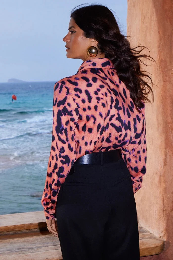 Nevada Shirt (Plorange Leopard)
