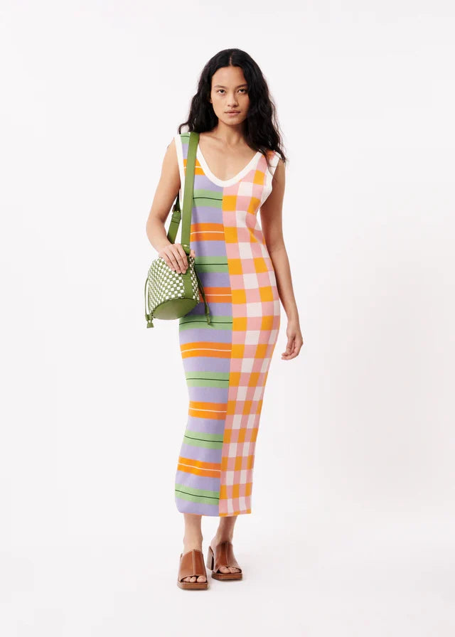 NEVIN SLEEVELESS KNIT DRESS (MULTICOLOUR)