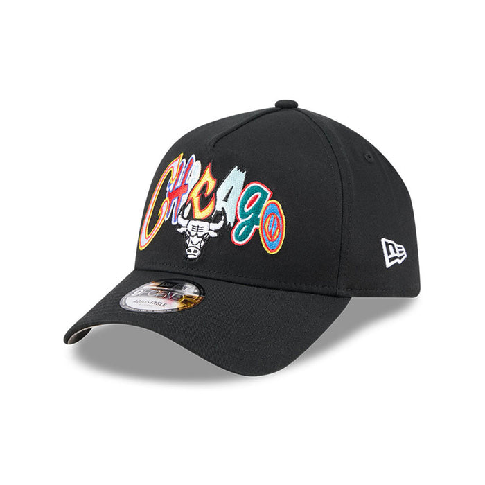 New Era Chicago Bulls 9Forty A-Frame Cap (Black-Multi)